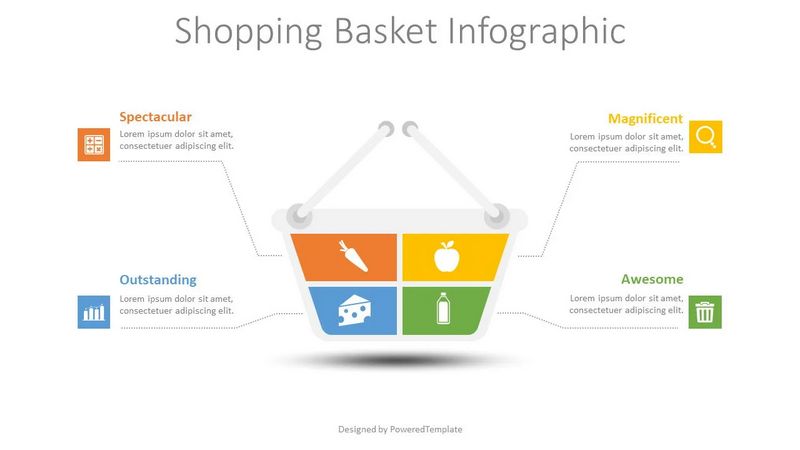 Shopping Basket Infographic - Free Google Slides theme and PowerPoint template
