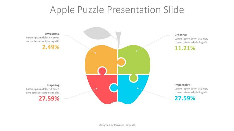 Apple Puzzle Presentation Slide - Free Google Slides theme and PowerPoint template