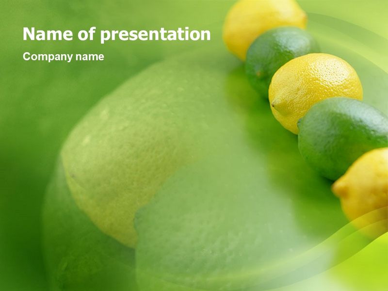 Green And Yellow Lemons In Line - Free Google Slides theme and PowerPoint template
