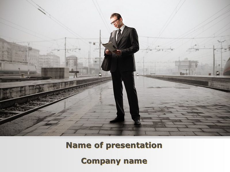 Man On Platform - Free Google Slides theme and PowerPoint template

