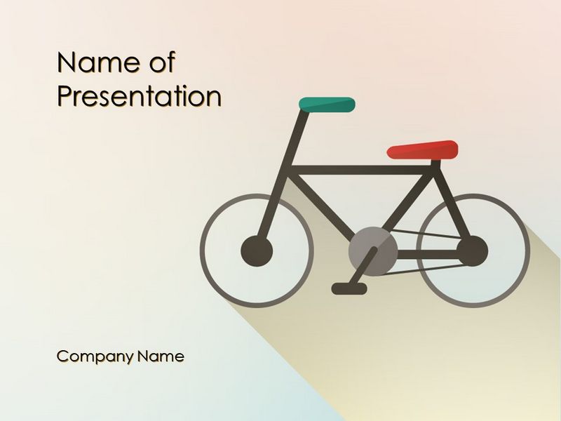 Bicycle Flat Icon PowerPoint Template and Google Slides Theme

