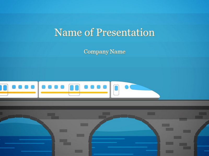 High-Speed Train Illustration PowerPoint Template and Google Slides Theme
