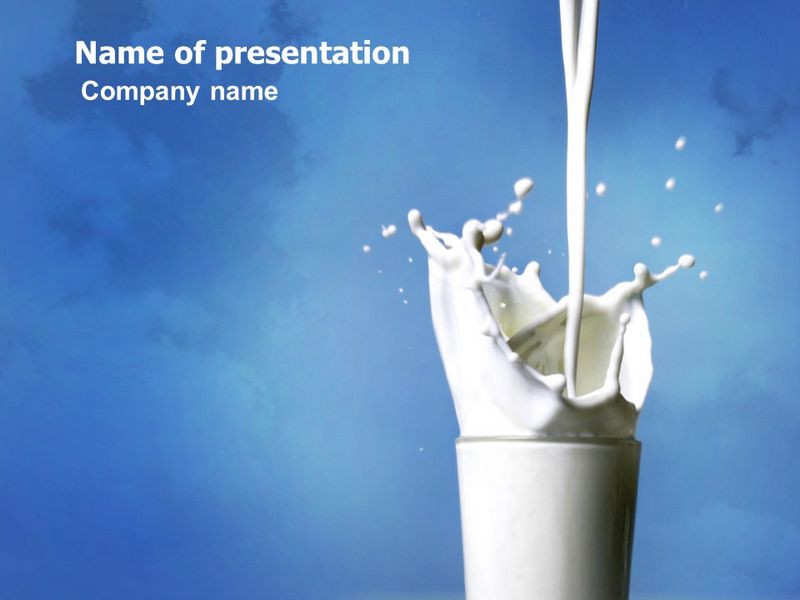 Glass Of Milk PowerPoint Template and Google Slides Theme
