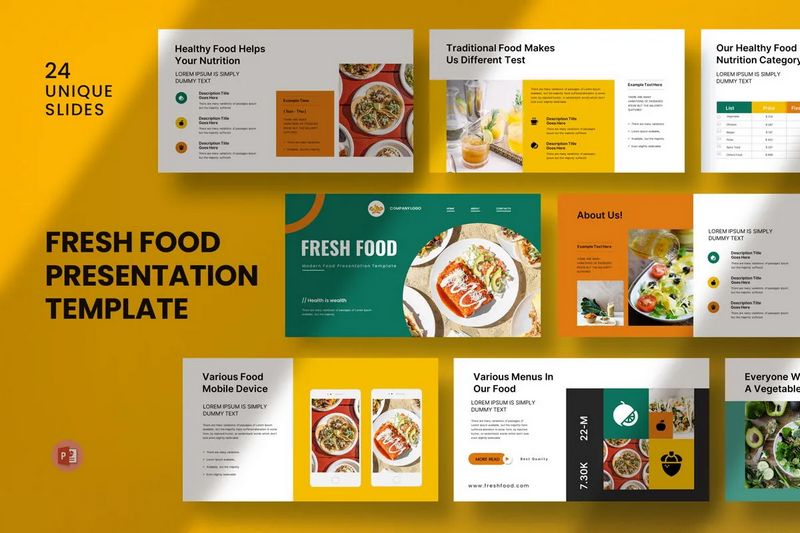 Fresh Food Presentation Template
