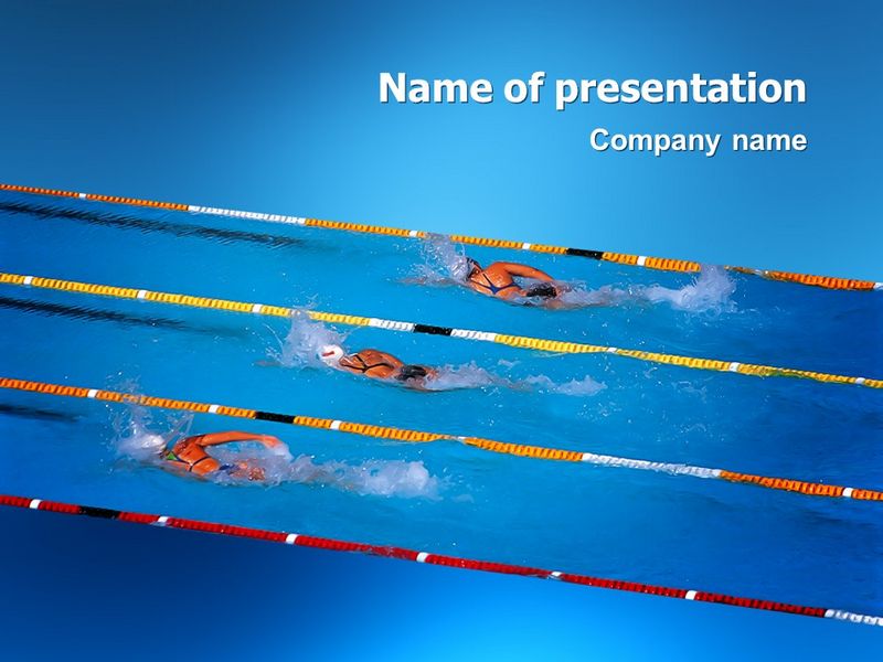 Swimming Competition PowerPoint Template and Google Slides Theme
