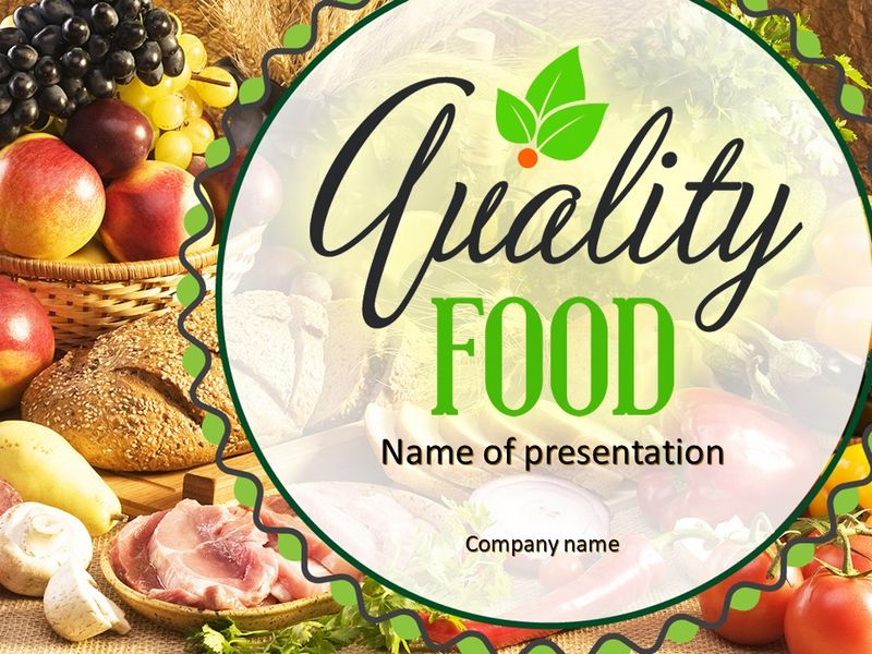 Quality Food PowerPoint Template and Google Slides Theme
