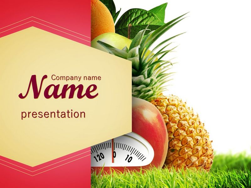 Diet Food PowerPoint Template and Google Slides Theme
