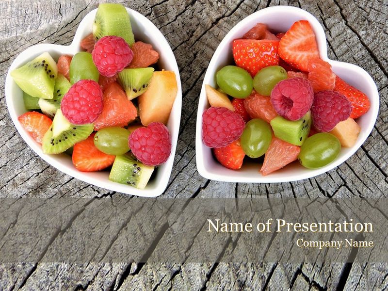 Healthy Fruit Salad PowerPoint Template and Google Slides Theme
