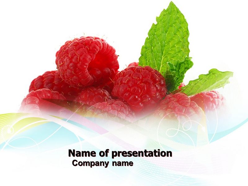 Raspberry With Green Leaf - Free Google Slides theme and PowerPoint template
