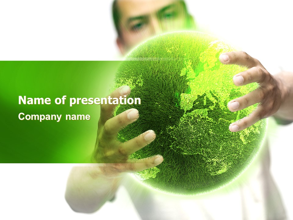 Green World in Human Hands - Free Google Slides theme and PowerPoint template
