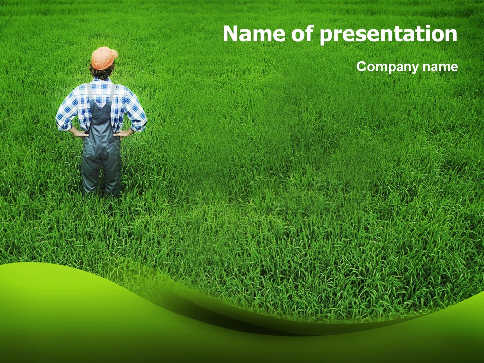 Farmer On The Green Field - Free Google Slides theme and PowerPoint template
