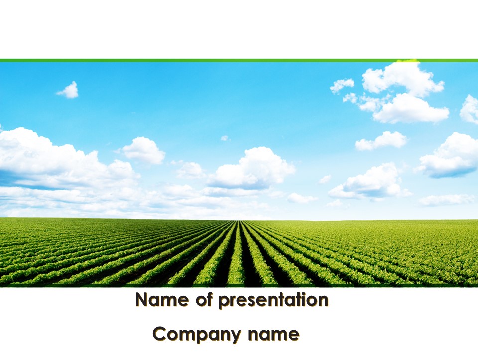 Cultivated Field PowerPoint Template and Google Slides Theme
