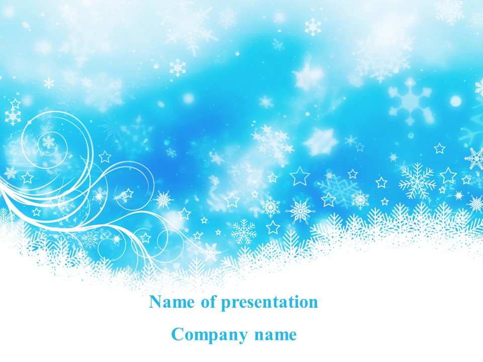 Snowflakes Swirl PowerPoint Template and Google Slides Theme
