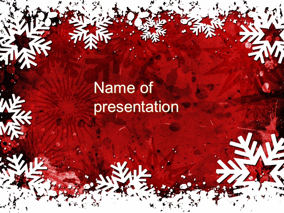 Christmas Presentation -- Snowflakes Frame PowerPoint Template and Google Slides Theme
