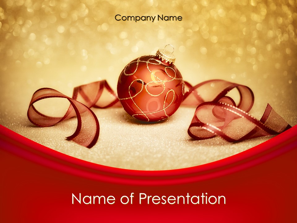 Christmas Presentation -- Red-gold Christmas Theme PowerPoint Template and Google Slides Theme
