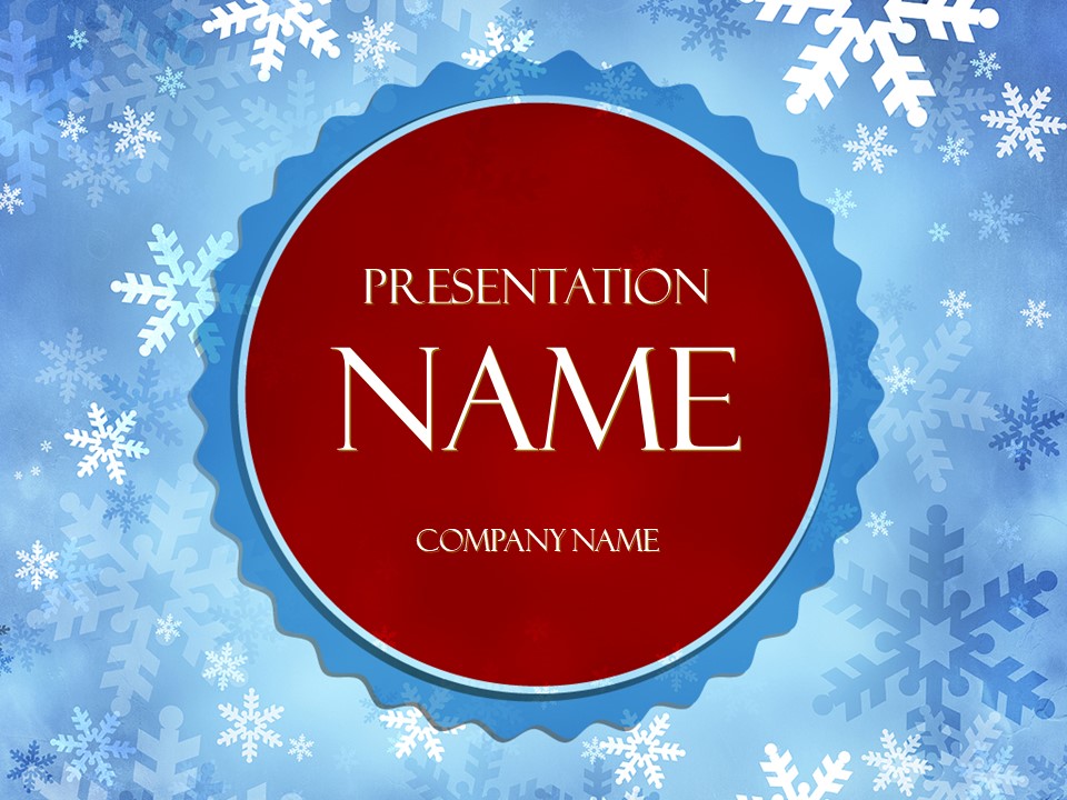 Snowflakes Theme PowerPoint Template and Google Slides Theme
