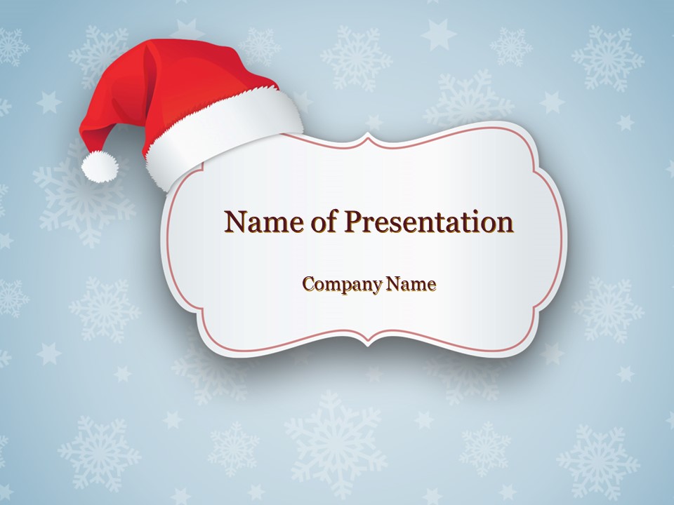 Snowflake Ornament and Santa Hat PowerPoint Template and Google Slides Theme
