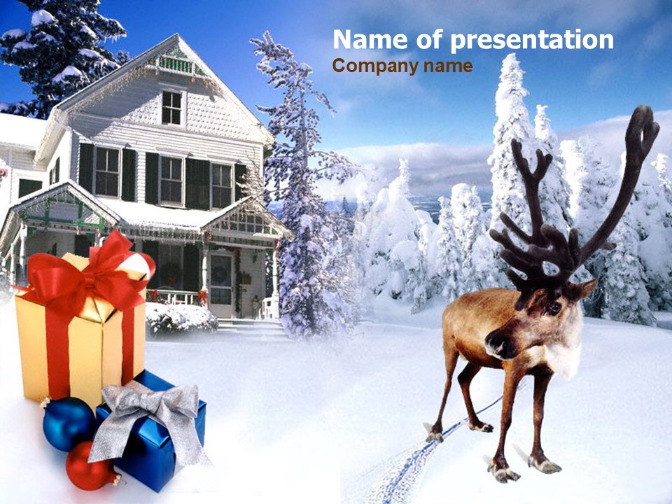 Christmas Deer - Free Google Slides theme and PowerPoint template
