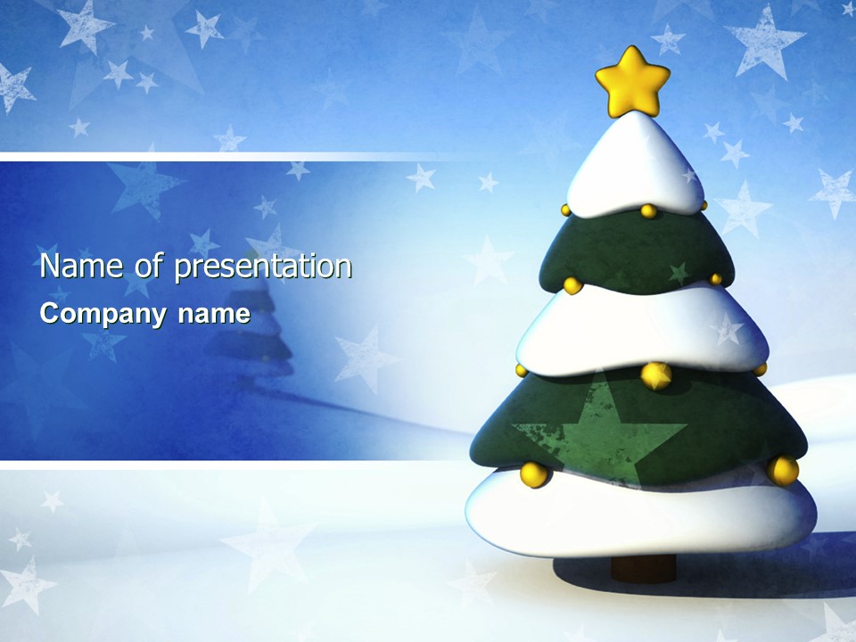 Christmas Tree On The Blue Snow - Free Google Slides theme and PowerPoint template
