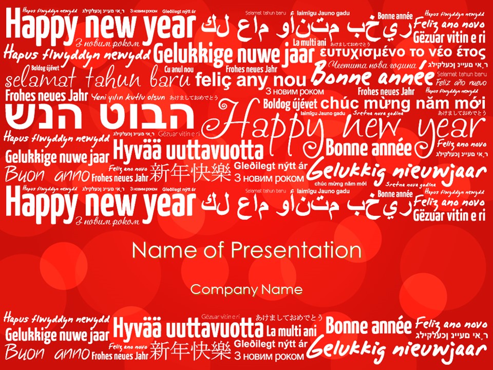 Happy New Year Wishes in Different Languages - Free Google Slides theme and PowerPoint template
