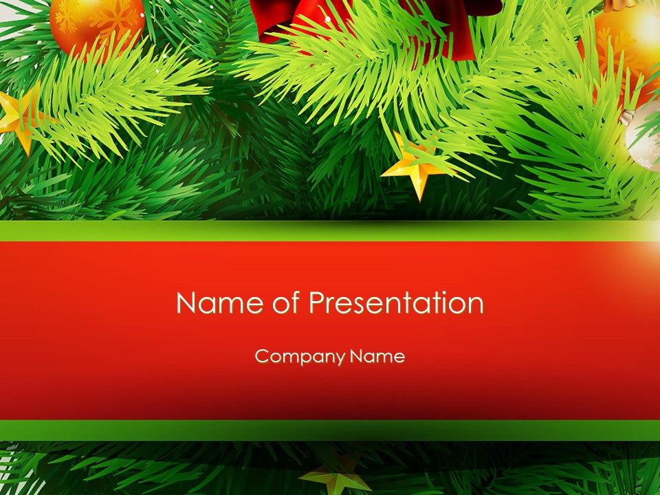 Christmas Fir Branches - Free Google Slides theme and PowerPoint template
