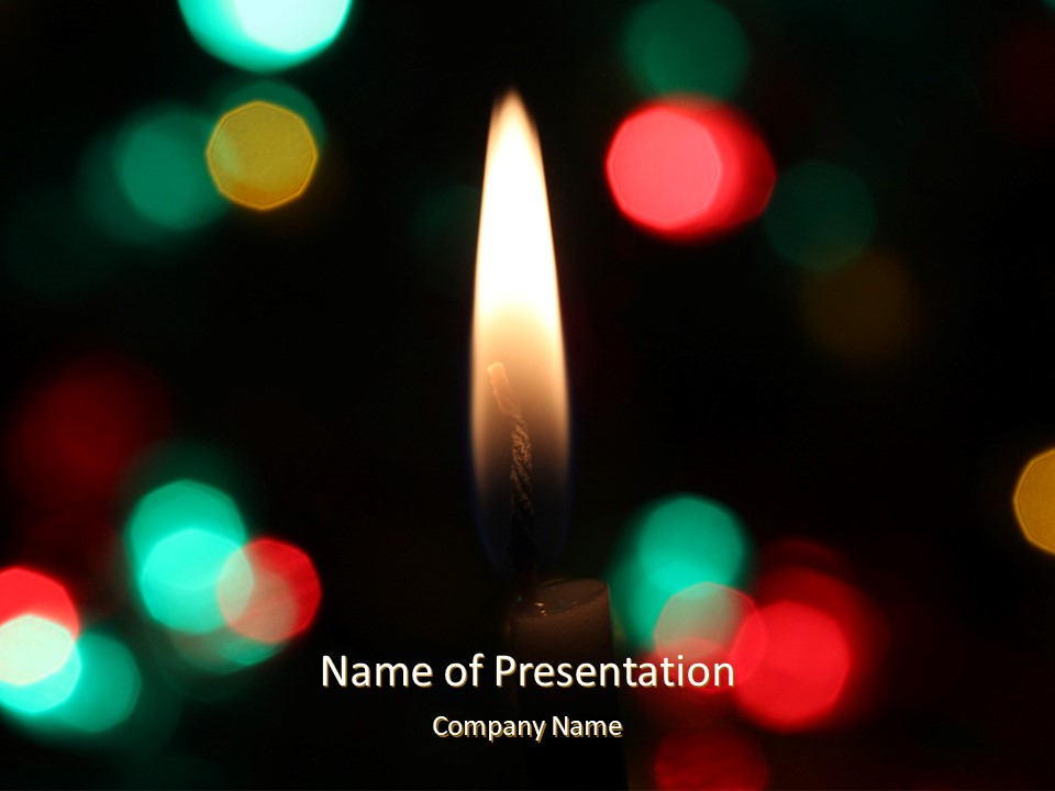 Candle Flame on Bokeh Background - Free Google Slides theme and PowerPoint template
