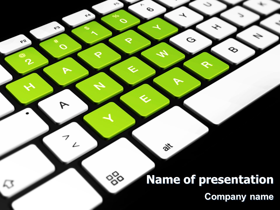 New Year Keyboard - Free Google Slides theme and PowerPoint template
