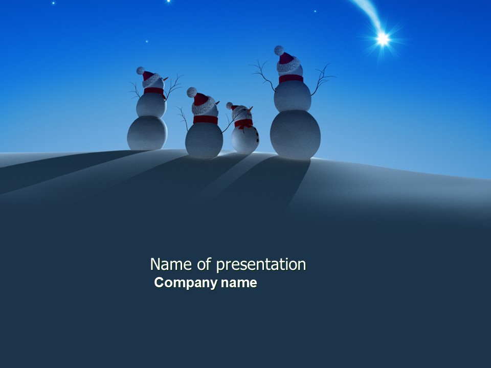 Snow Men PowerPoint Template and Google Slides Theme
