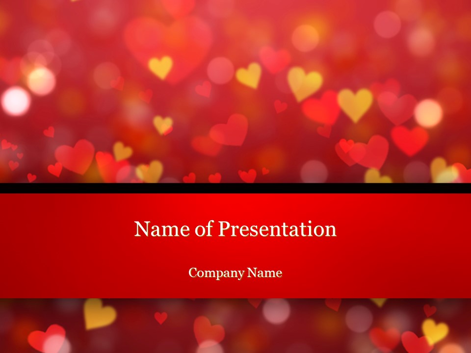 Heart Shaped Red and Yellow Lights - Free Google Slides theme and PowerPoint template
