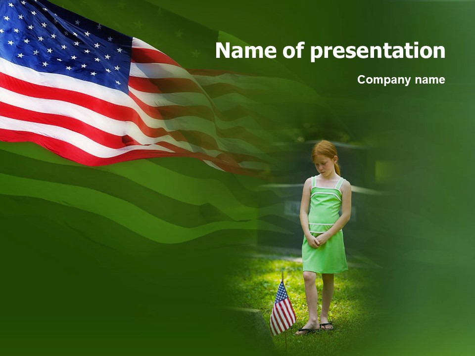 Little Girl In Memorial Day - Free Google Slides theme and PowerPoint template
