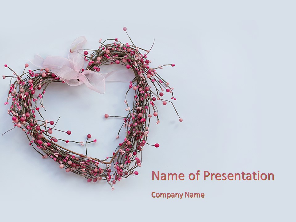 Heart Shaped Wreath - Free Google Slides theme and PowerPoint template

