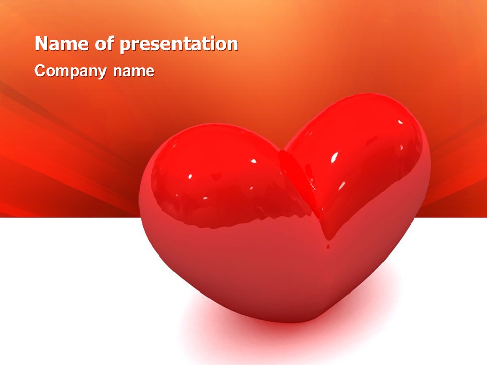 Brightly Sparkling Heart - Free Google Slides theme and PowerPoint template
