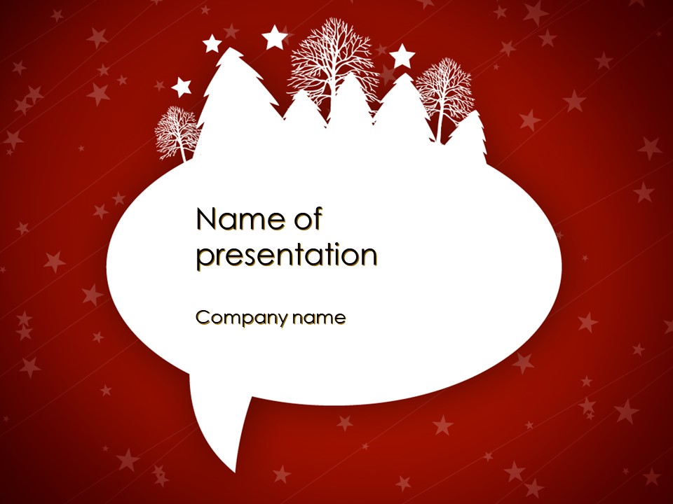 Speech Bubble with New Year Theme PowerPoint Template and Google Slides Theme
