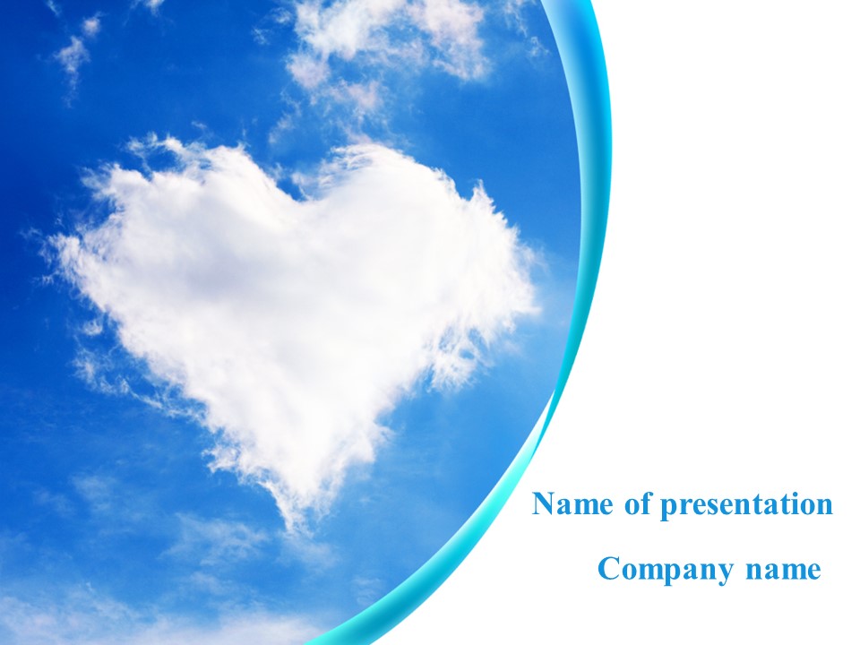 Heart In The Sky PowerPoint Template and Google Slides Theme
