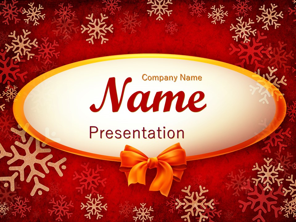 Snowflakes on Red Background PowerPoint Template and Google Slides Theme
