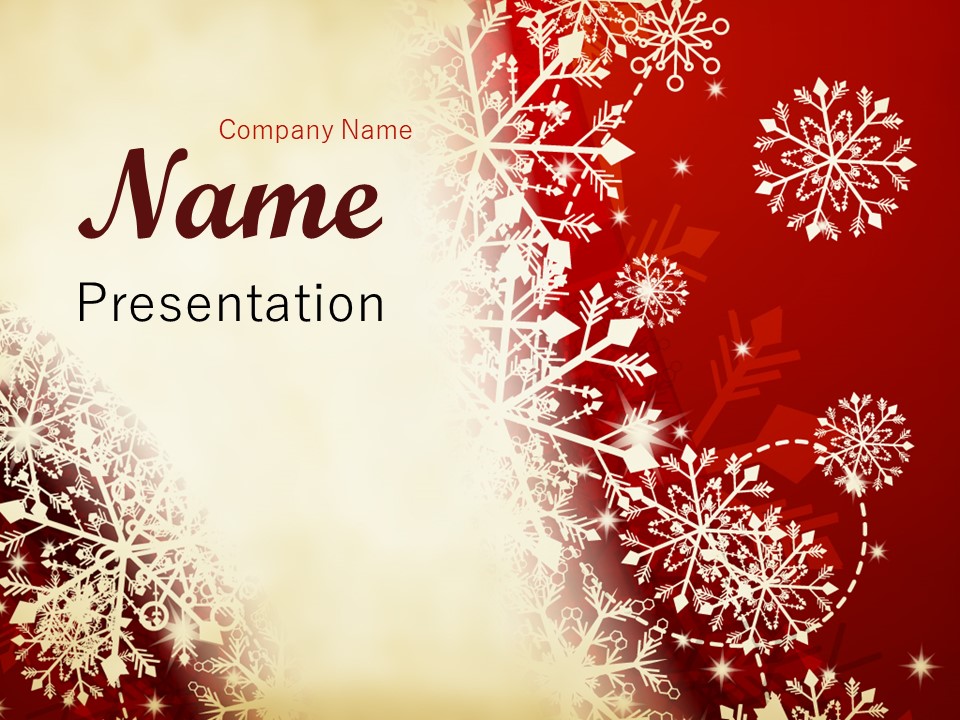 Winter Snowflakes Background PowerPoint Template and Google Slides Theme
