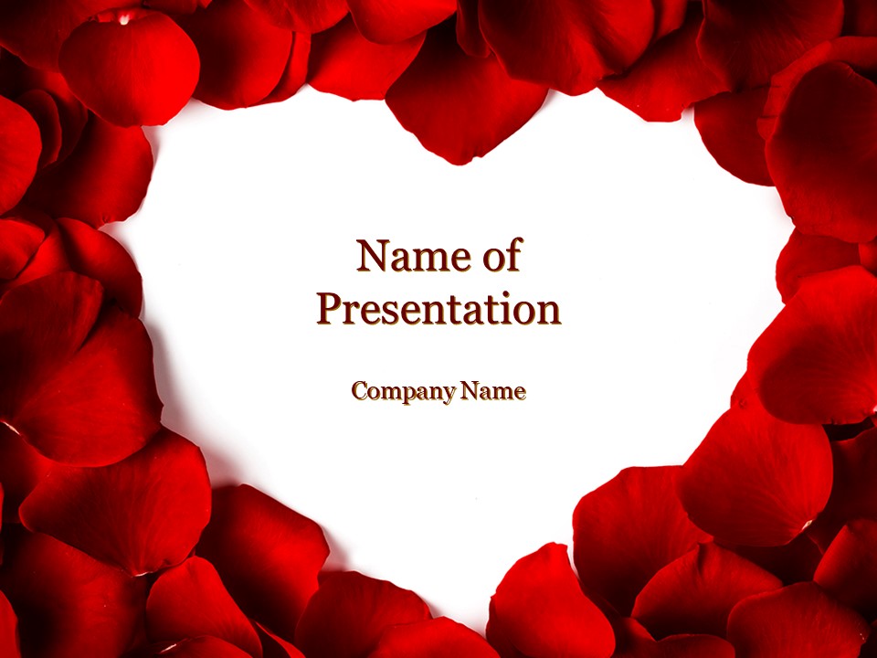 Beautiful Heart of Red Rose Petals - Free Google Slides theme and PowerPoint template
