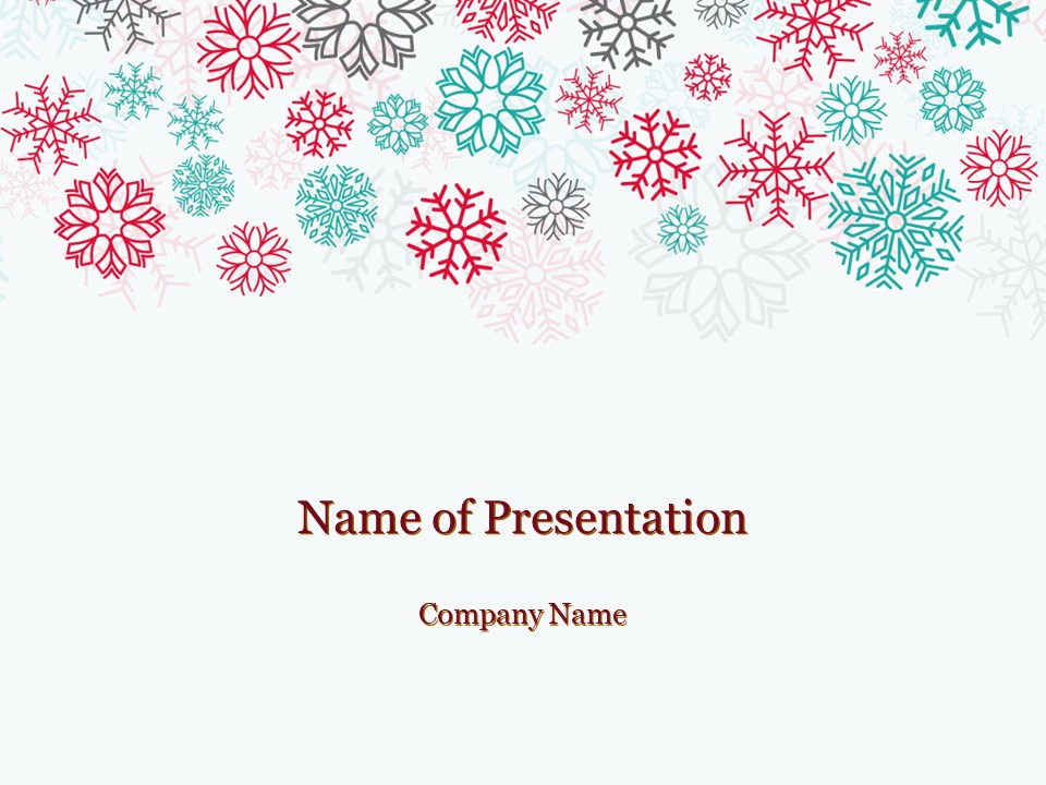 Colorful Snowflakes Background PowerPoint Template and Google Slides Theme
