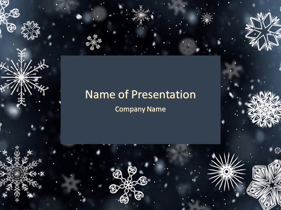 Snowflakes on Dark Background - Free Google Slides theme and PowerPoint template
