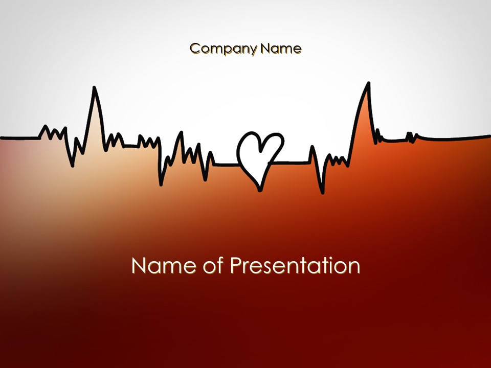 Love Heartbeat PowerPoint Template and Google Slides Theme
