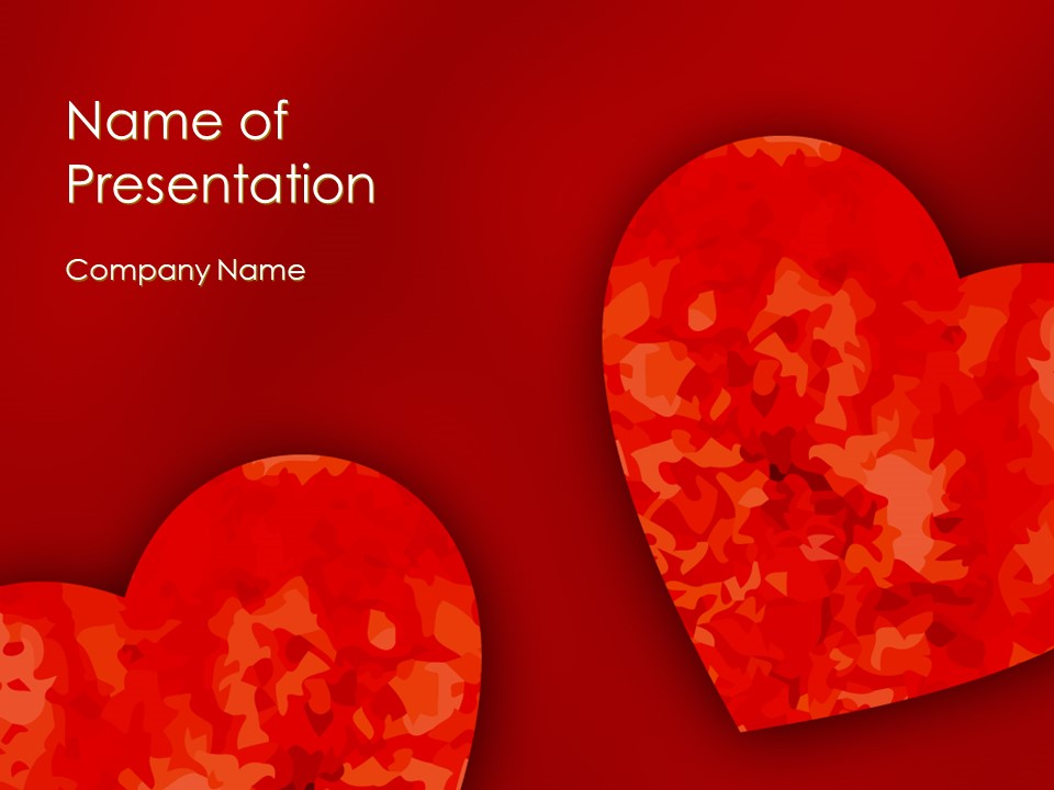 Pair of Hearts PowerPoint Template and Google Slides Theme
