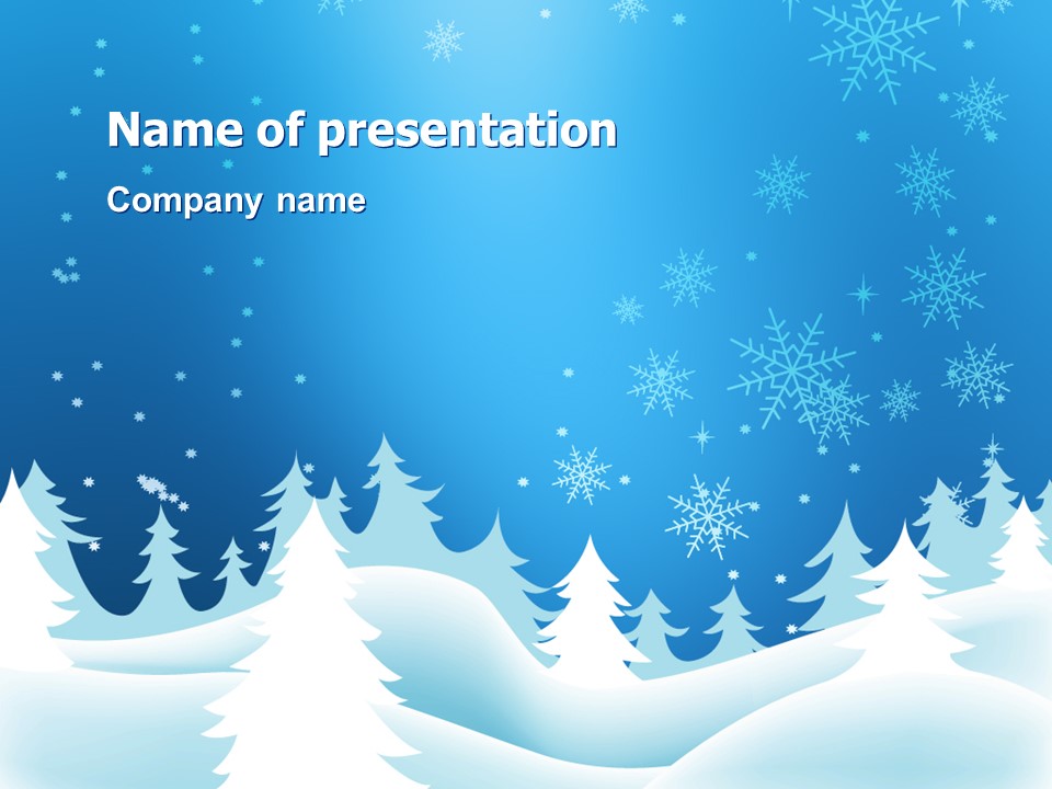 Forest Snow PowerPoint Template and Google Slides Theme
