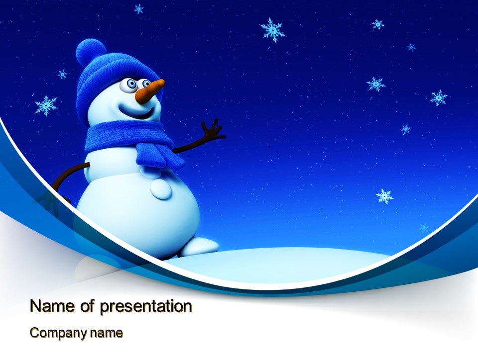 Jolly Snowman PowerPoint Template and Google Slides Theme
