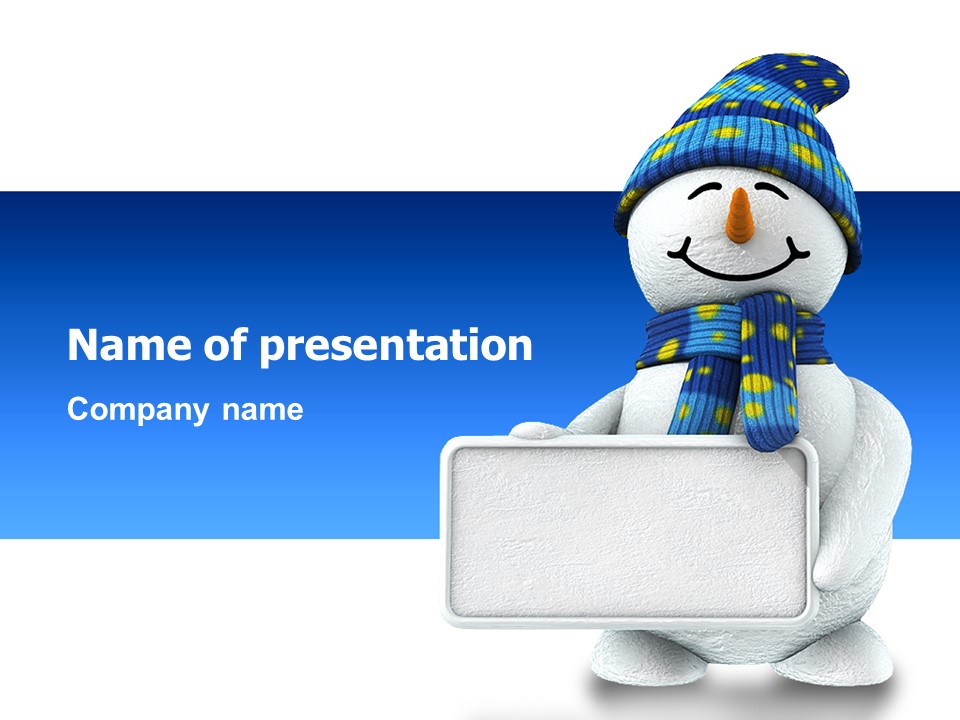 Smiling Snowman - Free Google Slides theme and PowerPoint template
