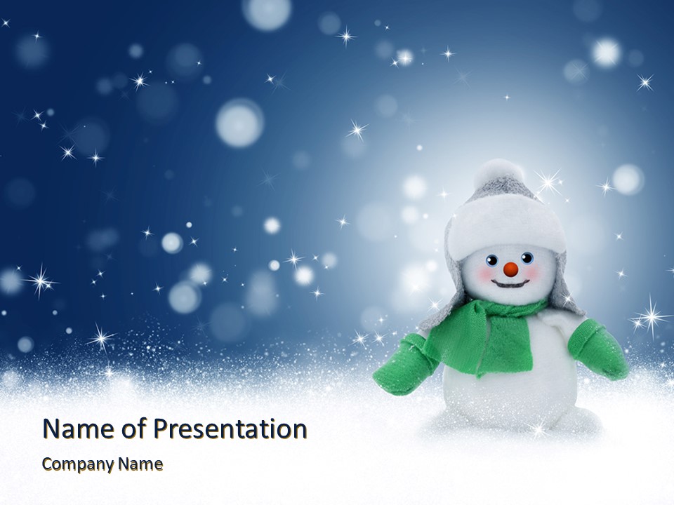 Cheerful Snowman - Google Slides theme and PowerPoint template
