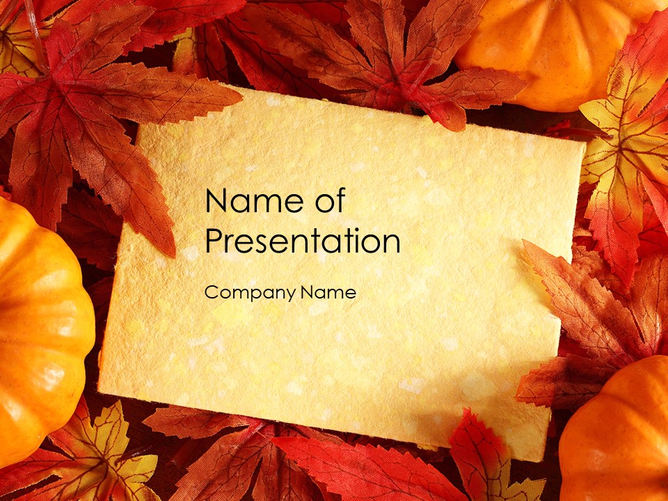 Thanksgiving Card PowerPoint Template and Google Slides Theme
