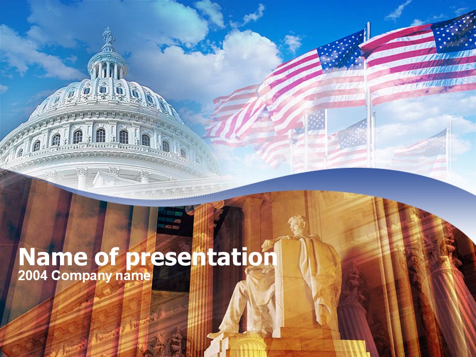 United States Capitol With Lincoln Memorial - Free Google Slides theme and PowerPoint template
