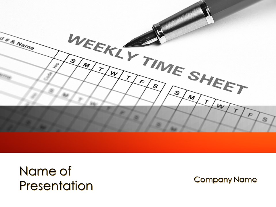 Time Tracking Sheet - Free Google Slides theme and PowerPoint template