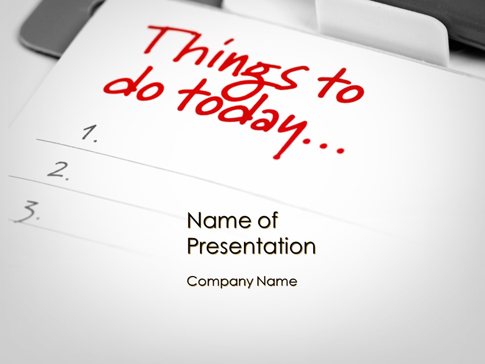 Things To Do List - Free Google Slides theme and PowerPoint template