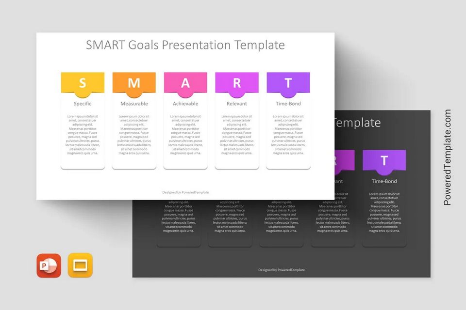 SMART Goals Presentation Template - Free Google Slides theme and PowerPoint template